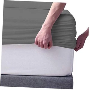 400 Thread Count 100 Percent Cotton Fitted Sheet Full-XL 15 Inch Deep Pocket - Picture 1 of 7