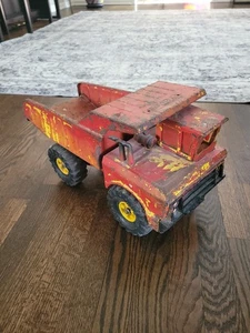 Tonka Mighty Dump Truck 19” 1970’s Vintage Yellow Pressed Steel XMB-975 Tires - Picture 1 of 8