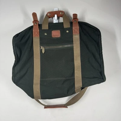 Bolso de mano de fin de semana Dakota de lona verde de colección 21”x14”x10 con correa y asas Foto 1 de 4