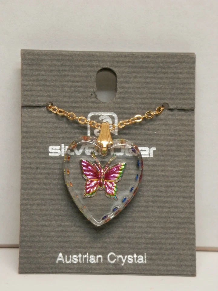 Colgante Corazón con Mariposa con Cadena Oro 18", 20MM - HC0196 Foto 1 de 1