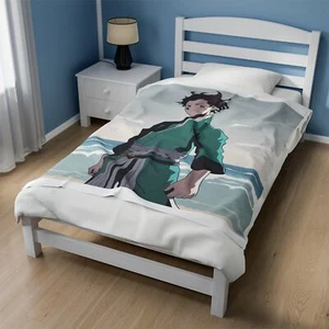 Demon Slayer Velveteen Plush Blanket - Picture 1 of 13