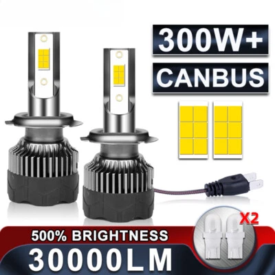 300W H7 LED Car Headlight H4 H11 Bulb 9012 H3 H1 H8 H9 LED Auto Lamp 4300K - Image 1 of 4