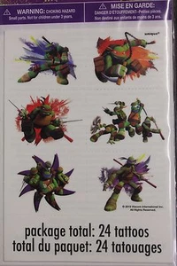  24 tattoos Teenage Mutant Ninja Turtles Tattoos 24 Pack Favors Party TMNT - Picture 1 of 8