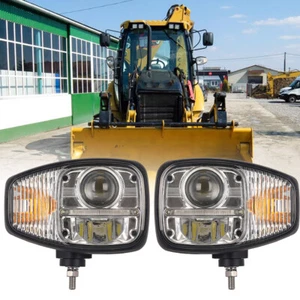 LED Headlights Assembly 195-0189,195-0190 For CAT Backhoe Loader Telehandler - Picture 1 of 7