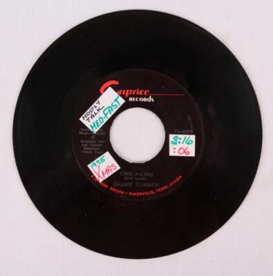 RARE Ting-a-Ling / Miracle of Love by Grant Turner, 7" 45rpm, NM - Image 1 of 2
