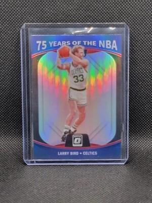 2021-22 Panini Prizm Basketball Larry Bird 75 Years of the NBA Optic Hologram - Image 1 of 2