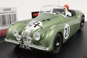 NINCO 50695 JAGUAR XK120 LE MANS 1951 NEW 1/32 SLOT CAR IN DISPLAY CASE - Picture 1 of 4
