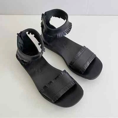 Sandalias Fly London Mexu de cuero con flecos negros talla 35/6 Foto 1 de 4