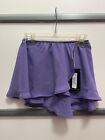 NEW WITH TAGS Bloch Kid's Dance Pull Up Skirt, Size 8-10, Lavender Purple