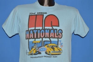 vintage 70s NHRA US NATIONALS 1976 DRAG RACING INDIANAPOLIS t-shirt SMALL S - Picture 1 of 4