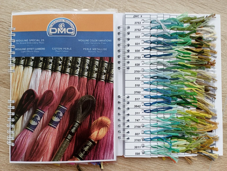DMC Color Chart with Real Thread Samples - 498 Colors 10 cm Includes Book Chart - Image 1 of 4