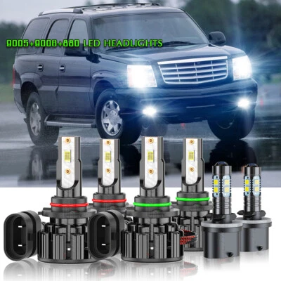 Faro LED haz alto/bajo + kit de 6 bombillas antiniebla para Cadillac Escalade 2002-2004 Foto 1 de 4