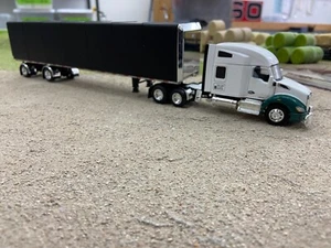 Green and White DCP Kenworth T680 with Curtain Side Trailer - Picture 1 of 6