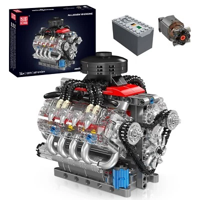 MOULDKING Mould King 10171 V8 Engine Motor Engineering Model Building Block Toy Collection