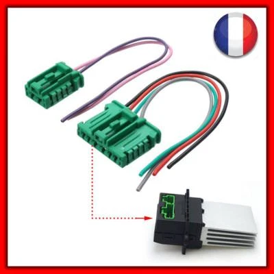 Cable + broche pour Resistance Chauffage Pour RENAULT SCENIC 2 clim automatique - Image 1 of 3