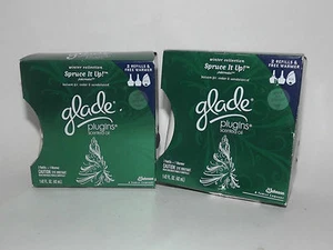 2 packs Glade Plugins Scented Oil Spruce It Up 2 Warmers & 4 Refills Total (C) - Picture 1 of 2