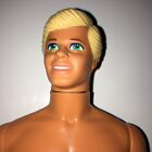 1988 Mattel Blonde Ken Doll Malibu Body Sun Tan  Blue Green Eyes