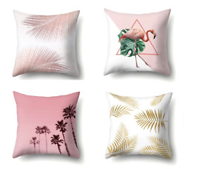 Set of 4 tropical flamingo print  decoration  cushion pillow cover set