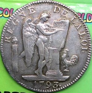 Écu de 6 livres 1793 France AN II A - Paris 29,45g silver - Picture 1 of 9