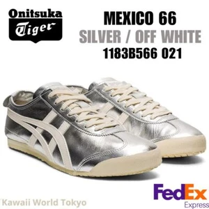Onitsuka Tiger MEXICO 66 SILVER/OFF WHITE 1183B566 021 UNISEX NEW Japan F/S