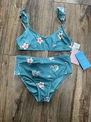 Traje de baño de dos piezas con volantes O'Neill Horizon Sydney para niñas talla 8 D01 Foto 1 de 4