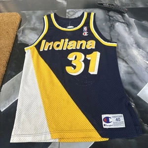 Vintage Reggie Miller Indiana Pacers Champion Jersey NBA #31 Size 40 90s - Picture 1 of 5