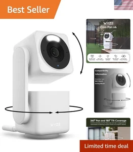 WYZE Cam Pan V4, 4K Smart Security Camera, AI Indoor/Outdoor Cameras for Home Se - Picture 1 of 14