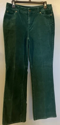 Chadwick 女式高弹力绿色灯芯绒裤子 12T 码全新无标签 — 第 1/4 张图片