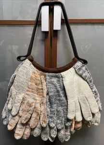 God Design Vintage 90s Y2K Suede Gloves Hand Shoulder HoboBag Purse Avant Garde - Picture 1 of 10