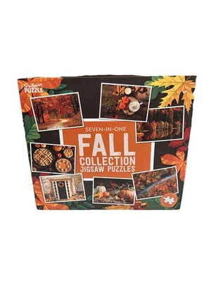 NIB PROFESSOR PUZZLE  7 IN 1 FALL COLLECTION JIGSAW PUZZLES - Image 1 of 3