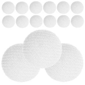 15Pcs Tuxedo Buttons Bridal Buttons Cloth Covered (White) Tuxedo Buttons - Picture 1 of 12