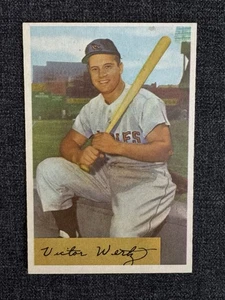 1954 BOWMAN BASEBALL CARD #24 VIC WERTZ BALTIMORE ORIOLES  EXMT - Picture 1 of 2