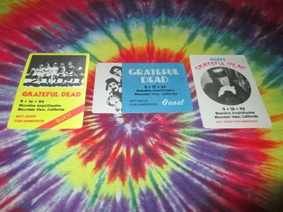 GRATEFUL DEAD BACKSTAGE PASS SHORELINE LITTLE RASCALS 16/09+17+18/94-1994 Foto 1 de 2