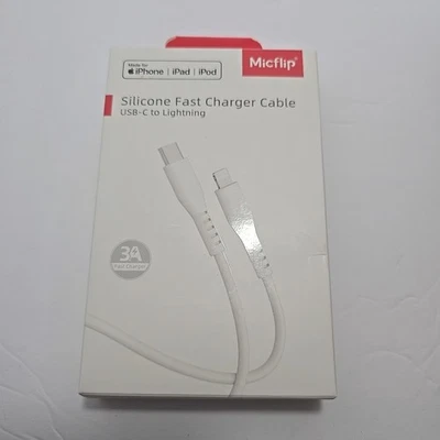 Silicone Fast Charger USB-C to Lightning Cable iPhone iPad iPod - Image 1 of 4