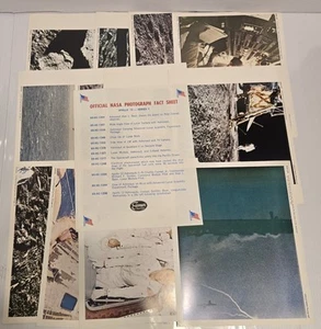 Hoja informativa oficial de fotografía de la NASA Apolo aterrizaje lunar 12 fotografías - Imagen 1 de 5