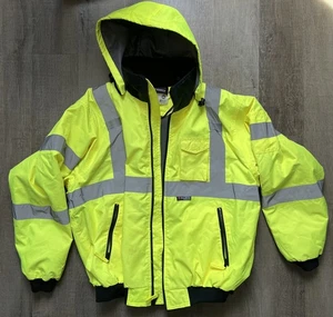 Giacca camionista con cappuccio Majestic XL 3 Type R Irving Materials Inc. 75-1301 Neon - Foto 1 di 17