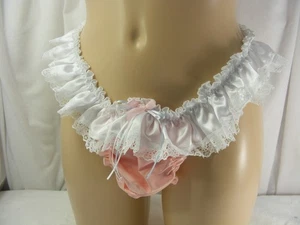sissy white satin pvc thong g-string tanga men panties knicker lingerie,b135 - Picture 1 of 3