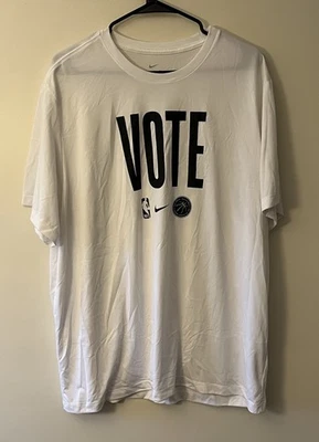 Nike NBA команды выпущенный день выборов голосования белый/Dri-Fit футболка мужская размер 2XL EUC - Изображение 1 из 4