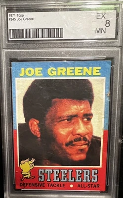 1971 topps joe greene rc 245 TCG 8 MN - Image 1 of 4