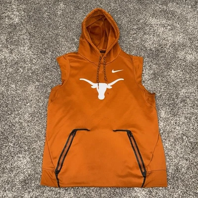 Sudadera con capucha pulóver sin mangas Nike Dri-FIT grande lateral de Texas Longhorns para hombre Foto 1 de 4