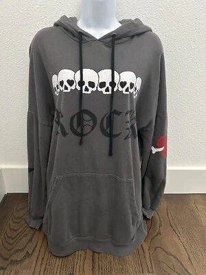 Lauren Moshi Medium Desiree Calavera Labio Rock Novio Sudadera con Capucha Gris Ónix Claro Usada en Excelente Condición Foto 1 de 4