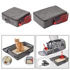 Foldable Cat Litter Box for Travel for Car with Lid Easy to Clean Toilet