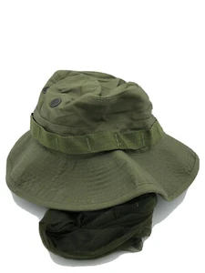 OG-107 Jungle Hat Boonie Size 6-5/8 Poplin Rip-Stop With Insect Net - NOS! - Picture 1 of 9