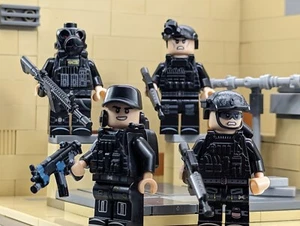 Custom Printed LEGO Minifigure (4x) Marksman Black Ops Gamma Squad Operators - Picture 1 of 7