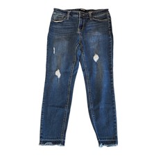Buffalo By David Bitton Skinny Jeans Jess Distressed Womens Size 8 Stretch