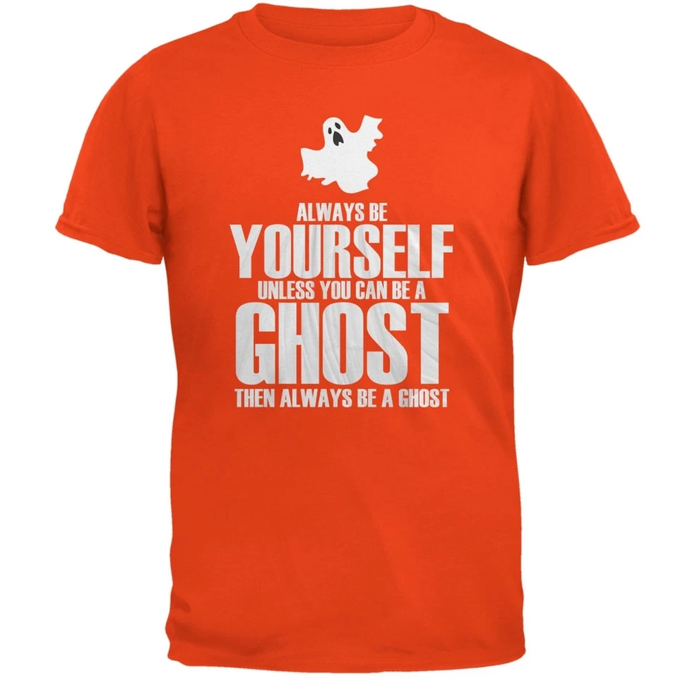 Camiseta Halloween Always Be Yourself Ghost naranja adulto Foto 1 de 1
