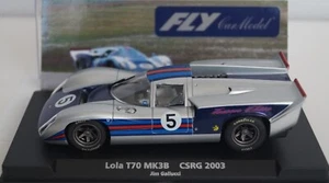 FLY Lola T70 MK3B CSRG 2003 No 5 Jim Galluci Silber Blau Neu in Box - Bild 1 von 10