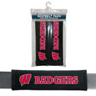 NCAA Wisconsin Badgers Black Padded Seat Belt Covers (2 Per Pack)
