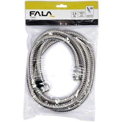 Duschschlauch Brauseschlauch 200cm Edelstahl 2,00m Chrom Standartanschluss 1/2" - Bild 1 von 4