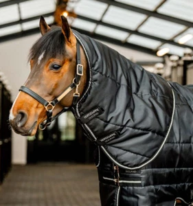 Horseware Easy-Layer Stable Hood Neck Cover 210d Lightweight 100g Black S-XL - Picture 1 of 5